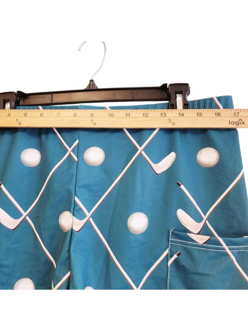 Sleeveless Blue Golf Print Sports Dress and shorts With Front Zipper Size XL - Picture 9 of 9